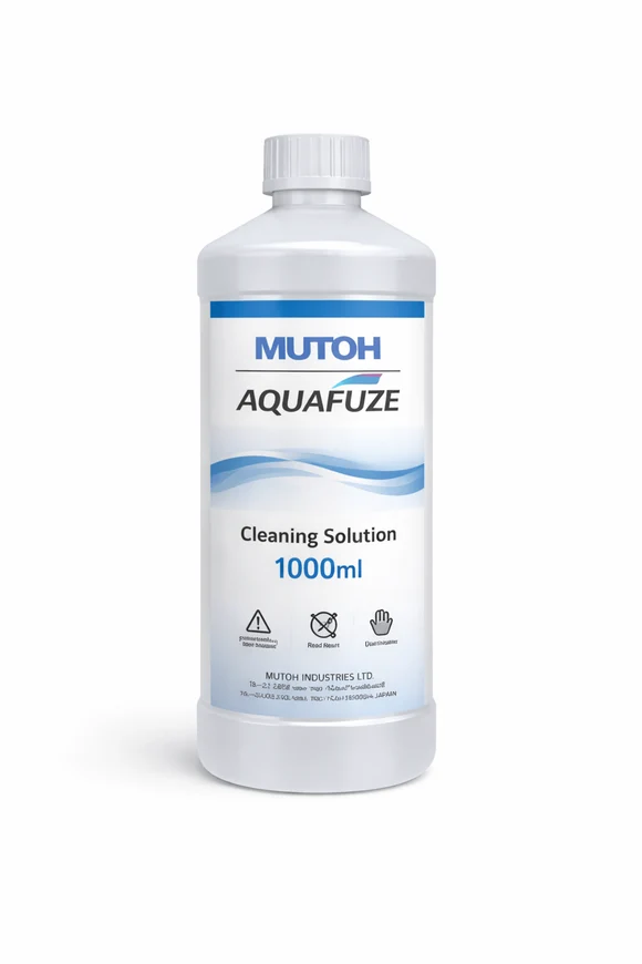 Mutoh AQUAFUZE Cleaning Solution AQ-CL1000B is een originele reinigingsvloeistof voor het onderhoud van de Mutoh HydrAton 1642